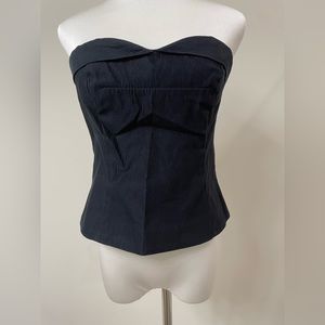 Marc Jacobs Women Black  Ribbed Heavy Cotton Corset, size 8